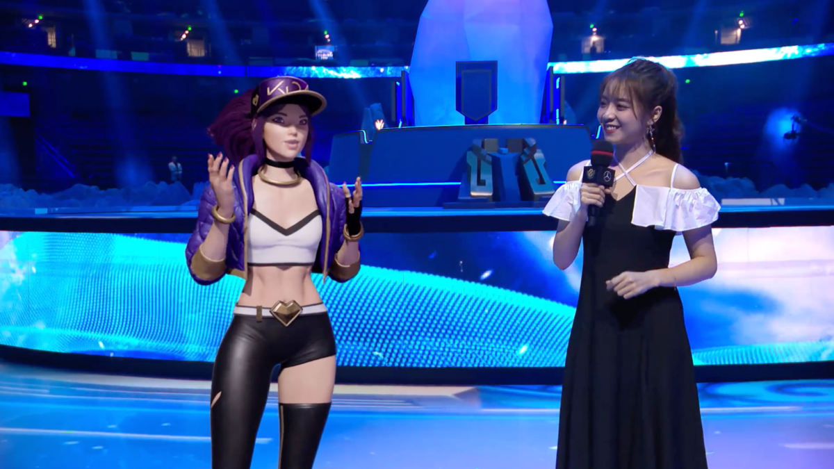 LPL Akali getting interviewed live