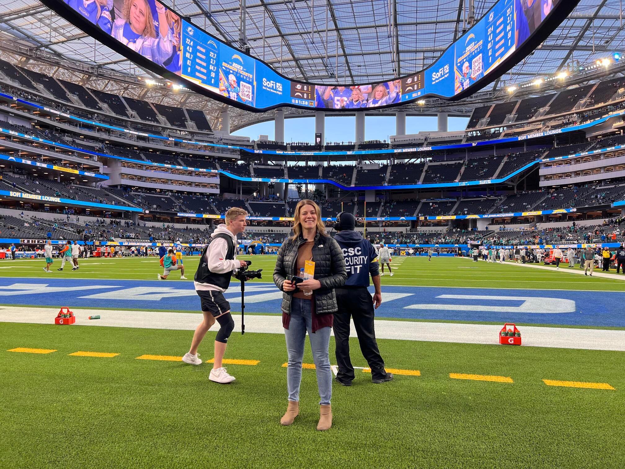Laura Sullivan at SuperBowl