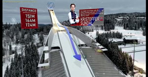 Pixotope Fly used at the Olympic Ski Jump in Oslo to track AR graphics