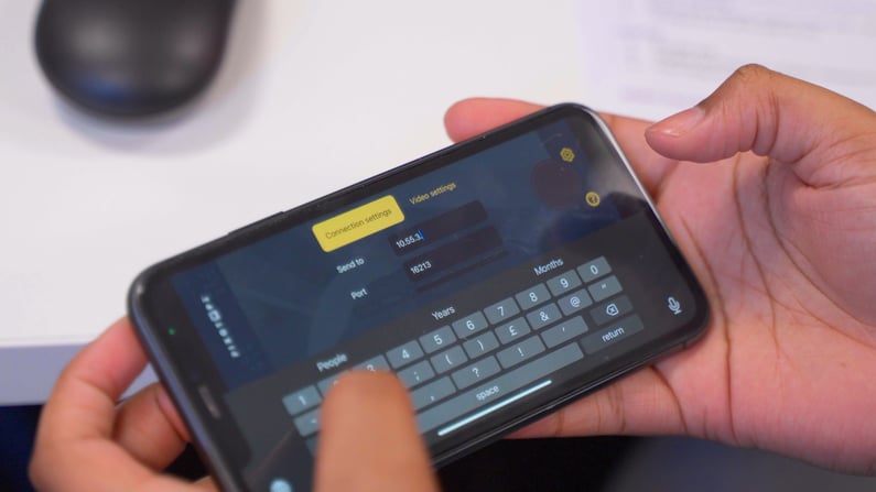 Detailed of Pixotope Pocket app for virtual production on smartphone
