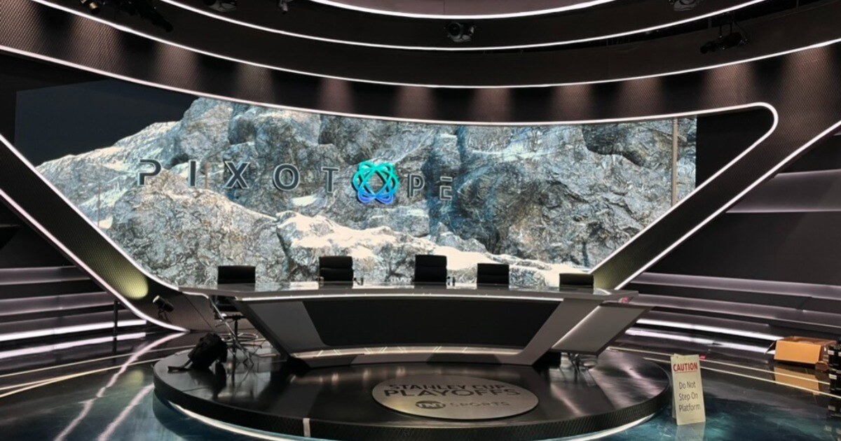 Upgraded NHL studio using Pixotope software