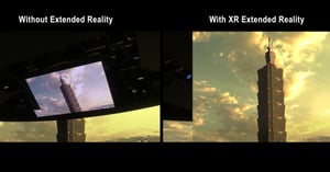 View at the skyscraper with or without Extended Reality 