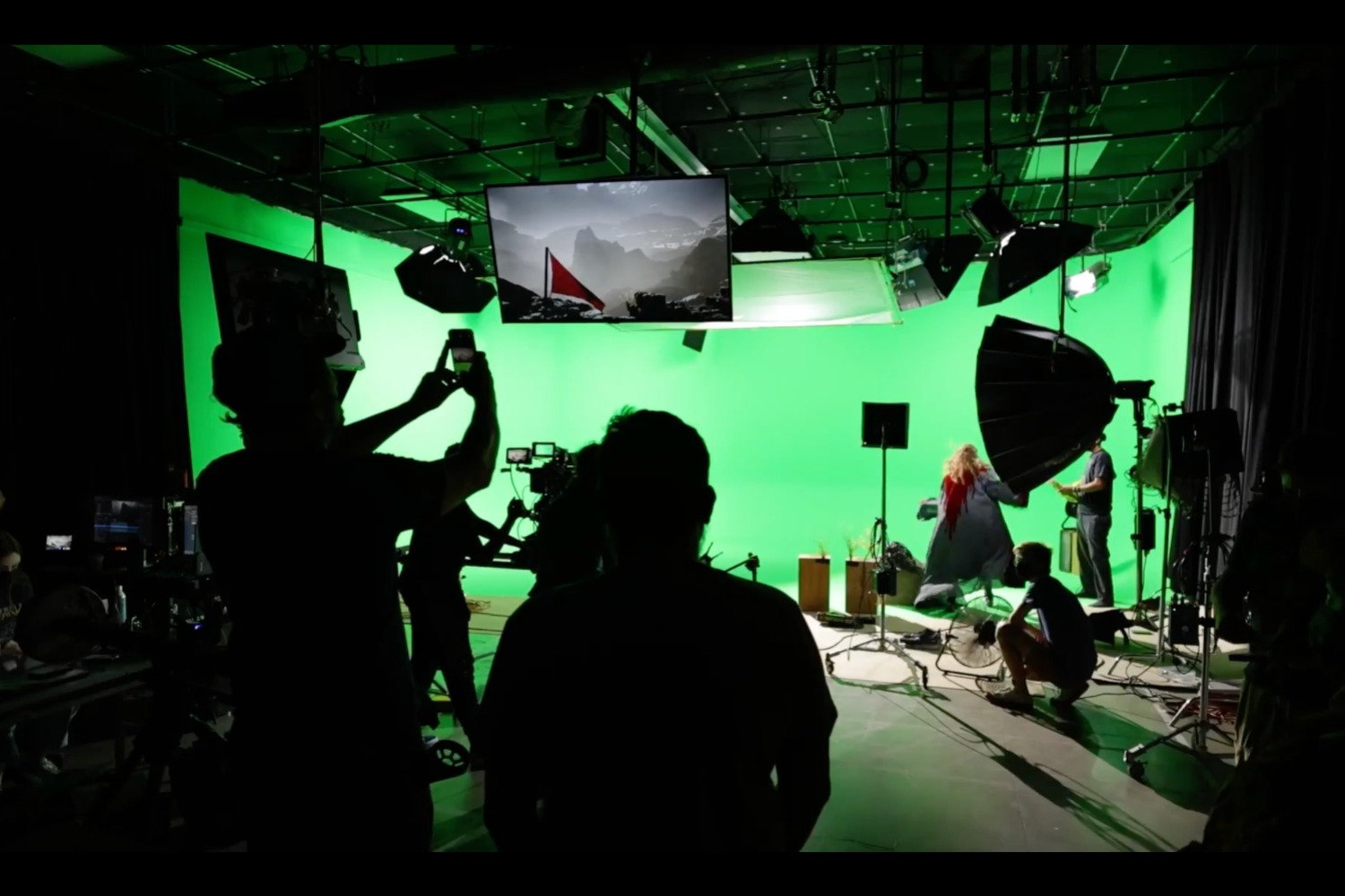 Butcher Bird Studios doing green screen production in their studio