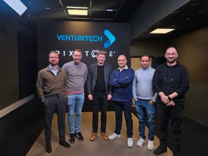 Pixotope and Ventum Tech logos displayed together to mark the official closing of their partnership deal.