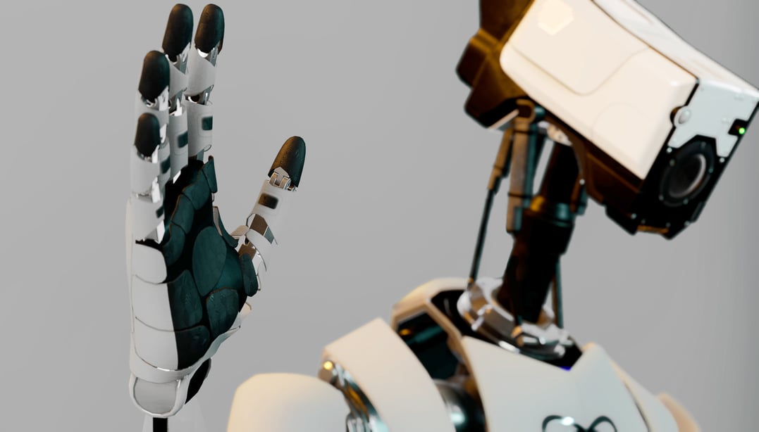 image of a 3D robotic hand 