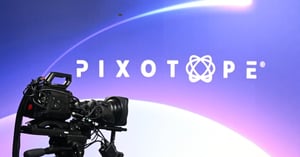 Camera tracking with Pixotope logo in the background