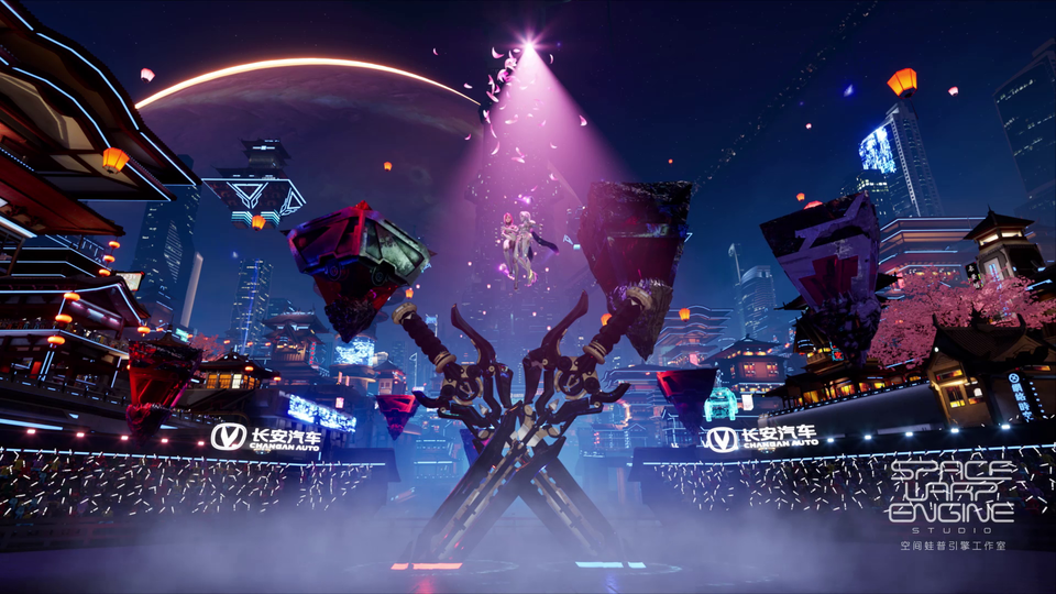  Pixotope built timecode-locked live pickup workflow for 2060 virtual talent show, recording 10-camera tracking data for real-time and post rendering