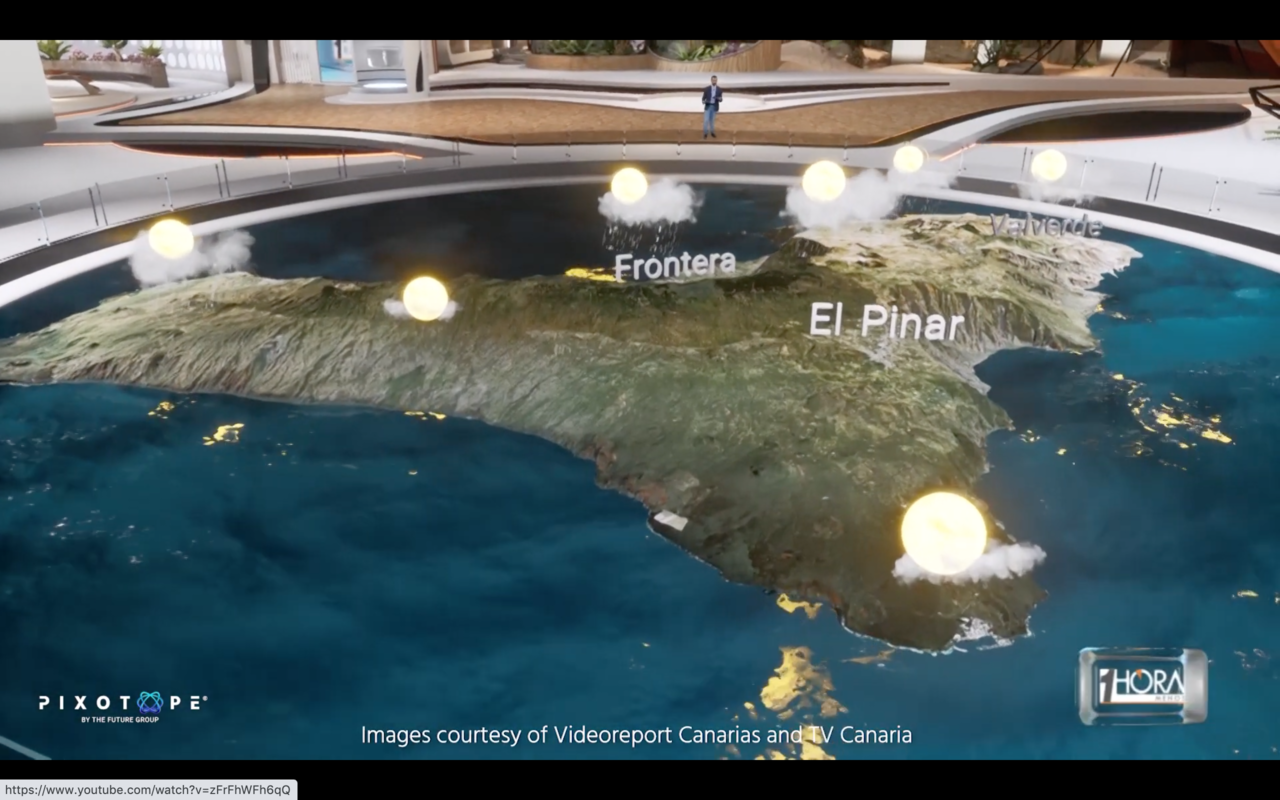 AR weather map of Canary Islands 